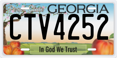 GA license plate CTV4252