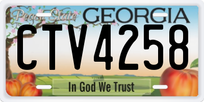 GA license plate CTV4258