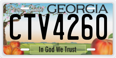 GA license plate CTV4260