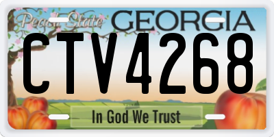 GA license plate CTV4268