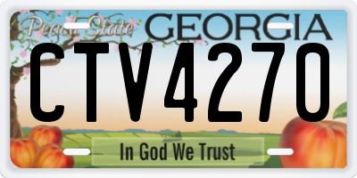 GA license plate CTV4270