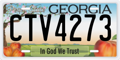 GA license plate CTV4273