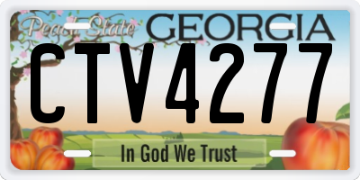 GA license plate CTV4277