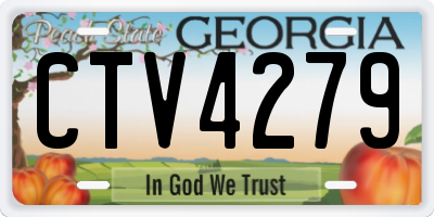 GA license plate CTV4279