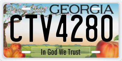 GA license plate CTV4280