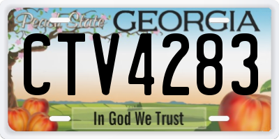 GA license plate CTV4283