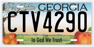 GA license plate CTV4290