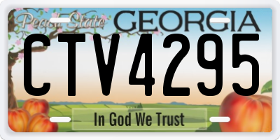 GA license plate CTV4295