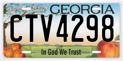 GA license plate CTV4298