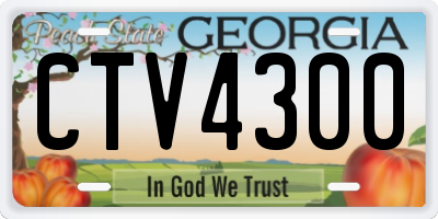 GA license plate CTV4300