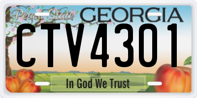GA license plate CTV4301