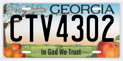 GA license plate CTV4302