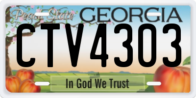 GA license plate CTV4303