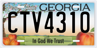 GA license plate CTV4310