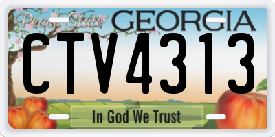 GA license plate CTV4313