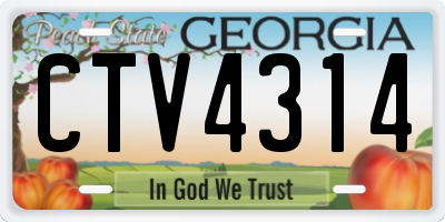 GA license plate CTV4314