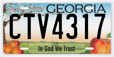 GA license plate CTV4317