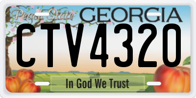 GA license plate CTV4320