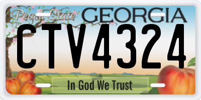 GA license plate CTV4324