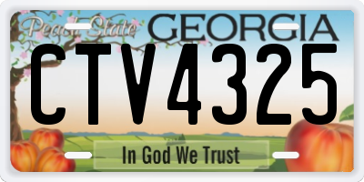 GA license plate CTV4325