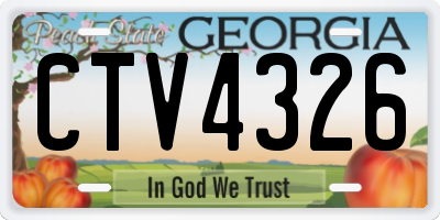 GA license plate CTV4326