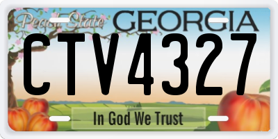 GA license plate CTV4327