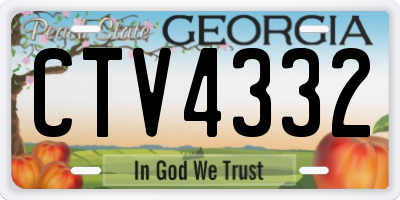 GA license plate CTV4332