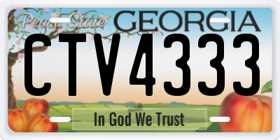 GA license plate CTV4333