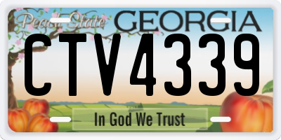 GA license plate CTV4339