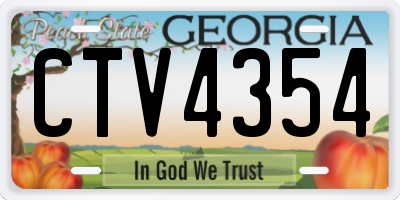 GA license plate CTV4354