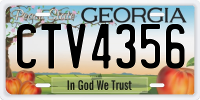GA license plate CTV4356