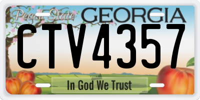 GA license plate CTV4357