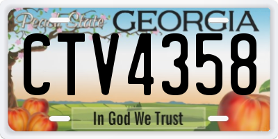 GA license plate CTV4358