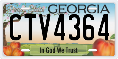 GA license plate CTV4364