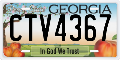 GA license plate CTV4367