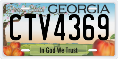 GA license plate CTV4369