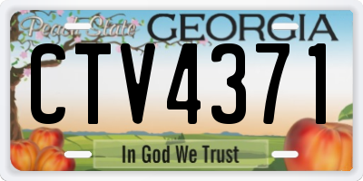 GA license plate CTV4371