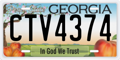 GA license plate CTV4374