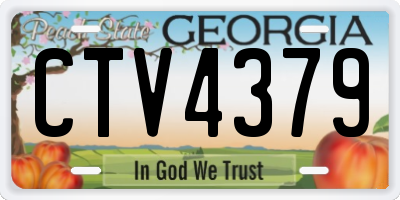 GA license plate CTV4379