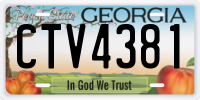 GA license plate CTV4381