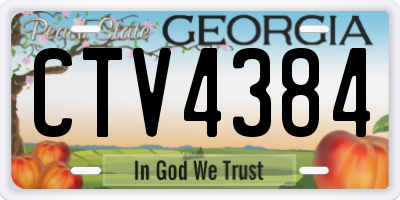 GA license plate CTV4384