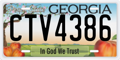 GA license plate CTV4386