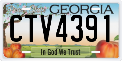 GA license plate CTV4391