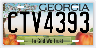 GA license plate CTV4393