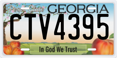 GA license plate CTV4395