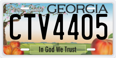 GA license plate CTV4405