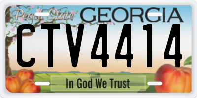 GA license plate CTV4414