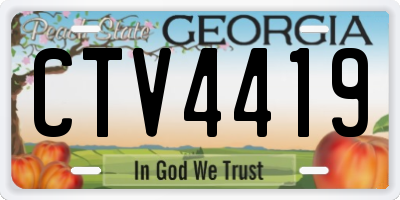 GA license plate CTV4419