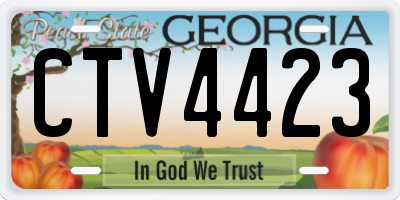 GA license plate CTV4423