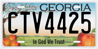 GA license plate CTV4425